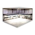 thumbnail image 1 of Kokiya 1/64 Model Parking Lot Background Double Layer for Model Cars Figures Layout B, 1 of 9