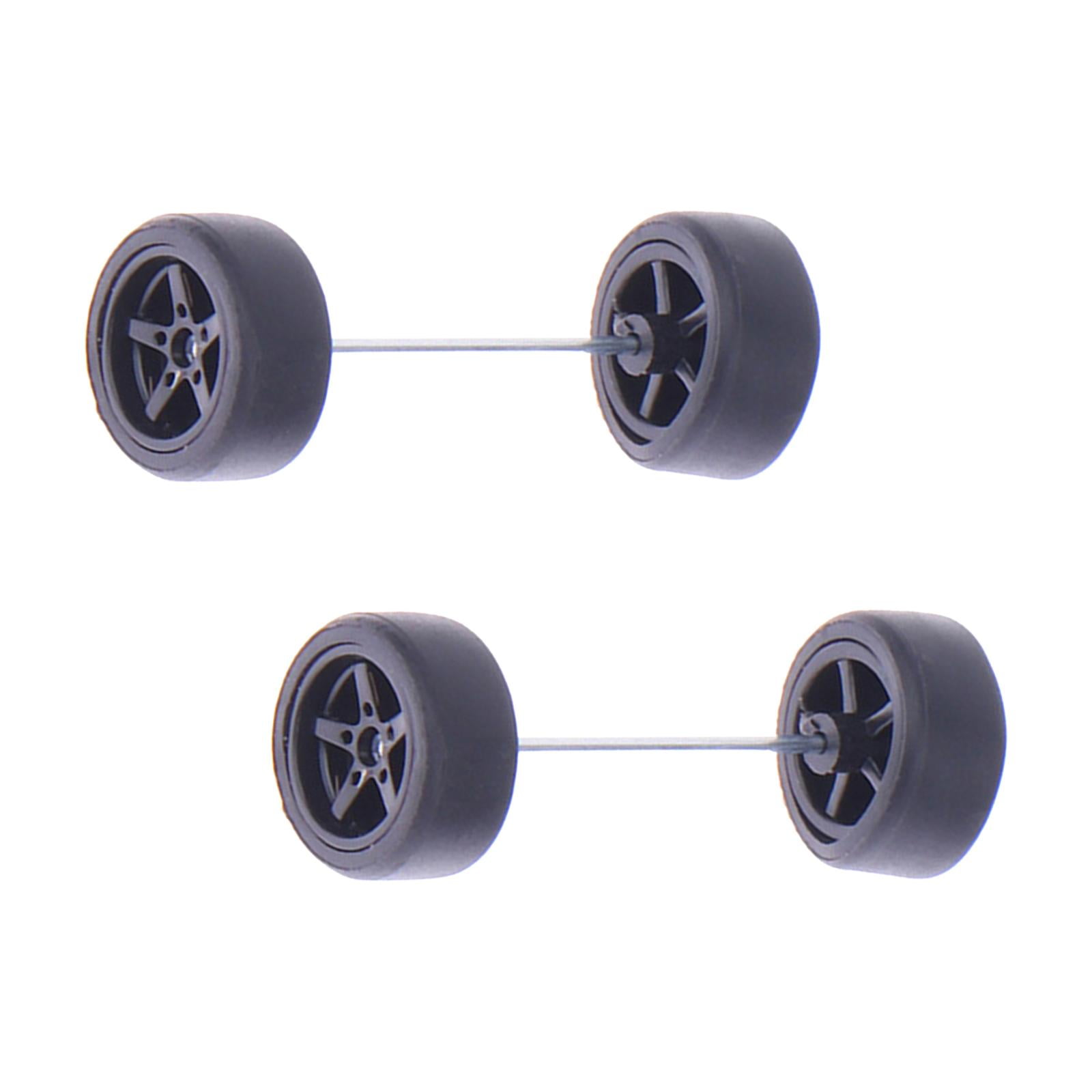 Kokiya 1/64 Scale Wheels Easy Installation RC Upgrade Part Vehicle Wheels Modified Tire black