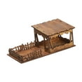 thumbnail image 1 of Kokiya 1/72 Models House Unpainted DIY Wooden House Assemble DIY Projects Accessory H, 1 of 9