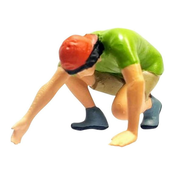 Kokiya 1/87 Climbing Mountain Model Figure Tiny People Model Character Figure Realistic Green