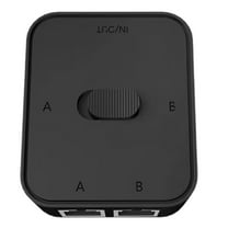 Kokiya 1000Mbps Ethernet Network Adapter Compact Double Port Network Hub for Office Black