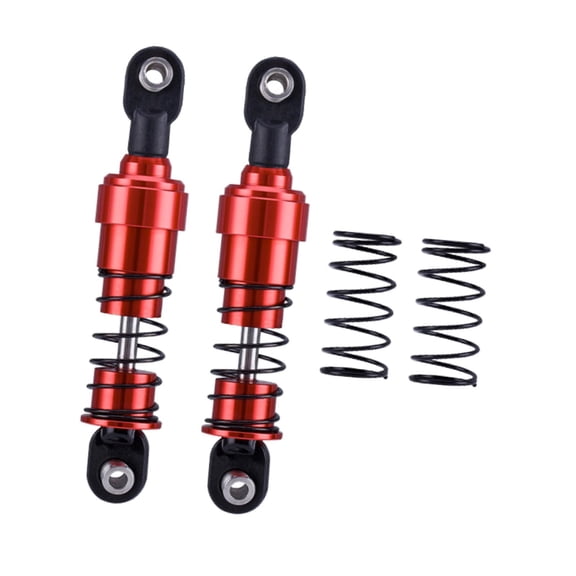 Kokiya 2 Pieces 1:10 RC Car Shock Absorber Metal Spring for Crawler Vehicles Trucks red