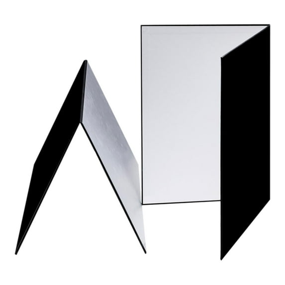 Kokiya 2 Pieces 3 in 1 Light Reflectors Foldable Photography Cardboards for Jewelry A4