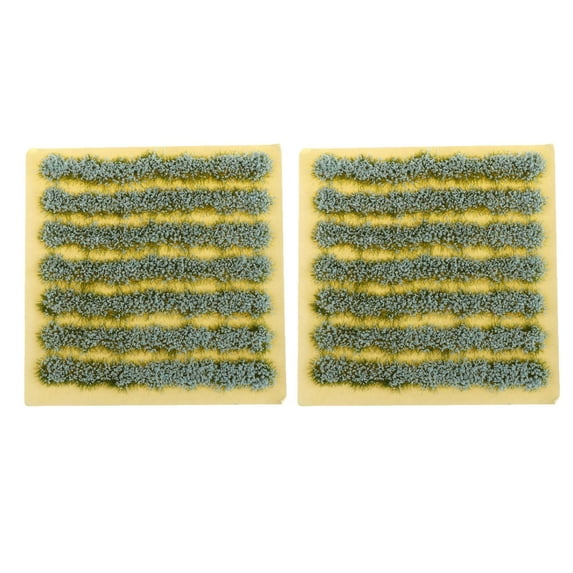 Kokiya 2 Pieces DIY Miniature Grass Cluster for Sand Table Scenery Model Decoration Blue