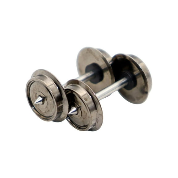 Kokiya 2 Pieces Metal DC Wheels Replacement Train DC Wheel Set for 1/87 Accessories