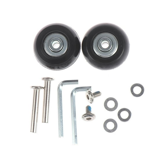 Kokiya 2x Luggage Suitcase Wheels Replacement Universal Rubber Strong Bearing Capacity 54mm