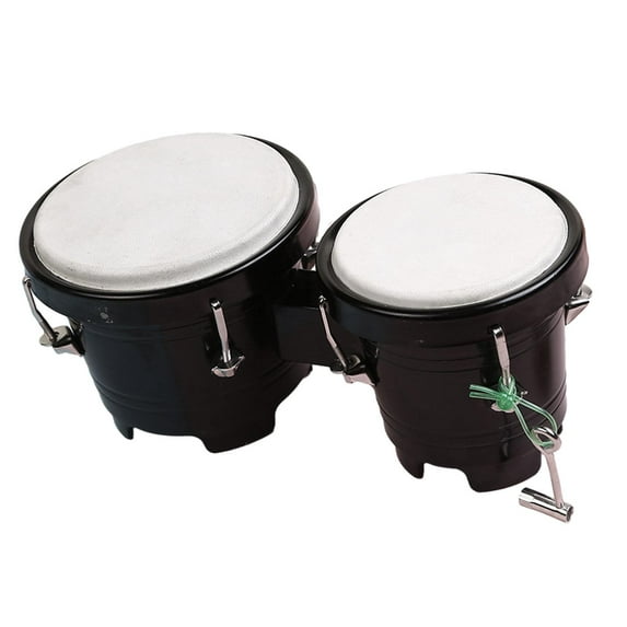 Kokiya 4" 5" Bongo Percussion Drum Set Tuning Drum Montessori Percussion Instrument for Black