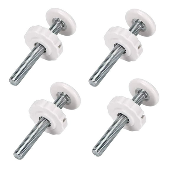 Kokiya 4 Pieces Baby Gate Threaded Spindle Rods Bolt Parts for Stair Railing Indoor White