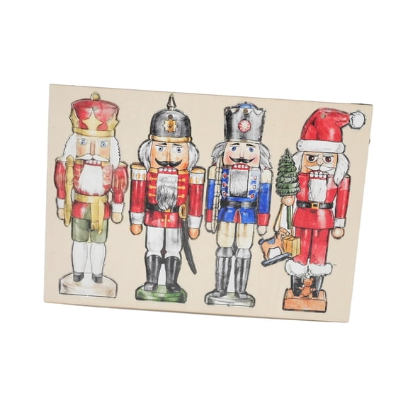 Kokiya 4 Pieces Christmas Nutcracker Ornament Christmas Tree Ornament Nutcracker Figure
