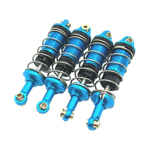 Kokiya 4 Pieces Front and Rear RC Shocks Damper Spare Parts RC Shock Absorber Metal for Blue