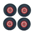 thumbnail image 1 of Kokiya 4 Pieces Tire Wheel Replacing Metal Wheel Rim Tire for 1/12 1/16 Vehicle DIY red, 1 of 9
