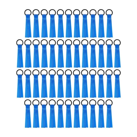 Kokiya 48 Pieces Cheerleader Name Tag Cheer Pom Tags for Sports Team Cheer Blue