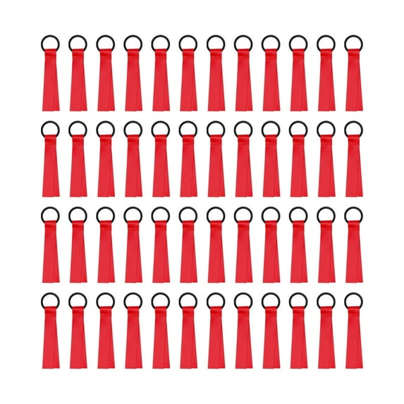 Kokiya 48 Pieces Cheerleader Name Tag Cheer Pom Tags for Sports Team Cheer Red