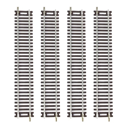 Kokiya 4Pcs HO Scale Track DIY Scene Railroad Track for 1:87 Birthdays 24.1cmx3cm