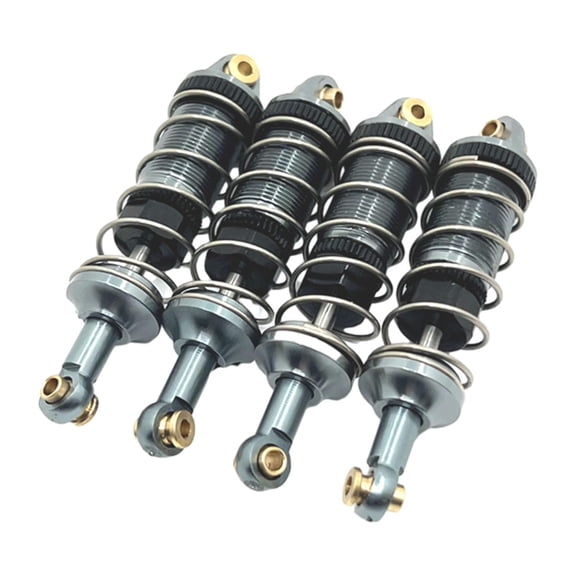 Kokiya 4Pcs RC Shock Absorber Front Rear Shock Absorber for 14301 14302 1:14 RC Car Titanium Color