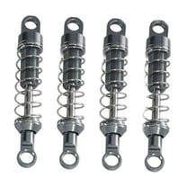 Kokiya 4Pcs RC Shock Absorbers Upgrades Kit Metal Spring for 1:12 Scale MN82 Model black