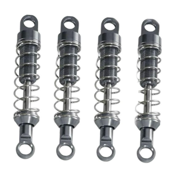 Kokiya 4Pcs RC Shock Absorbers Upgrades Kit Metal Spring for 1:12 Scale MN82 Model black