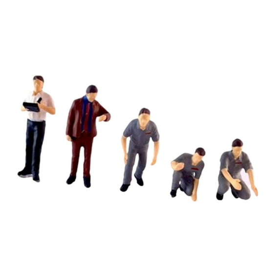 Kokiya 5 Pieces 1/64 Scale Diorama Figures Miniature Layout Handpainted Collections for A