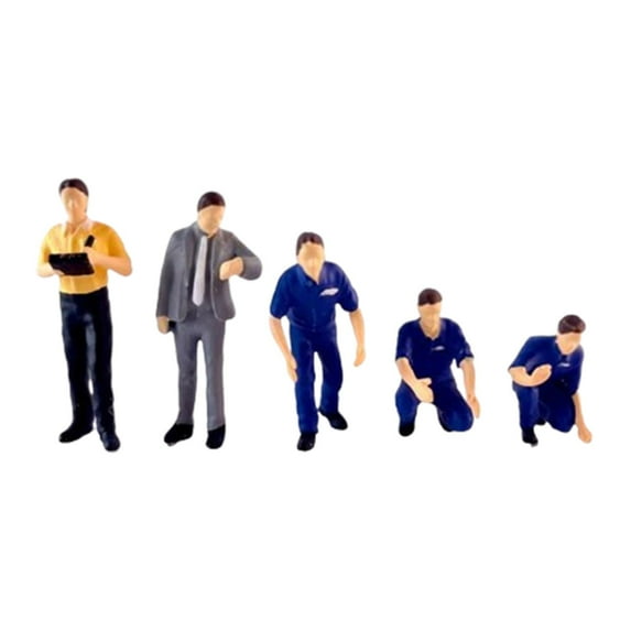 Kokiya 5 Pieces 1/64 Scale Diorama Figures Miniature Layout Handpainted Collections for B