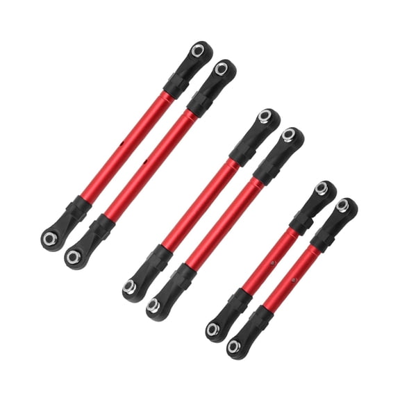 Kokiya 6 Pieces RC Car Pull Rod Link Rod Spare Part RC Car Accessory Servo Link Rod for Red