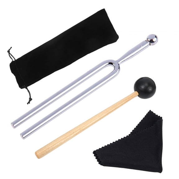 Kokiya A 440 Tuning Fork Practical Comfortable with Silicone Mallet for Basic Education