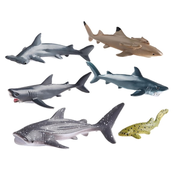 Kokiya Animal Model Lifelike Home Decoration Collectibles Simulation Shark Toy Ornament A