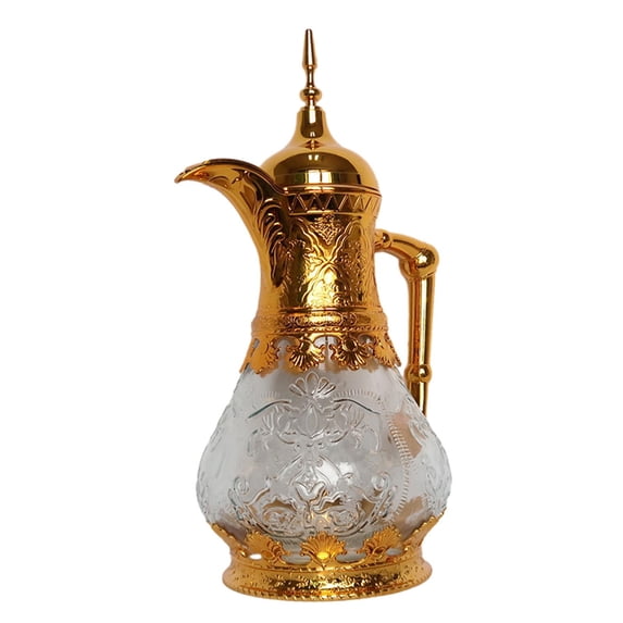 Kokiya Arabic Coffee Pot, Tea Juice Kettle, Lightweight Thermal Flasks for Home, 1600ml Gold