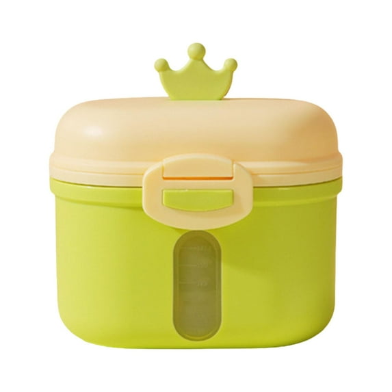 Kokiya Baby Formula Dispenser Milk Powder Container including Spoon Sealed Food Storage Green 12.5x7.5x10cm
