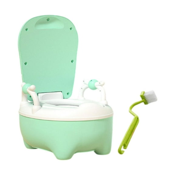 Kokiya Baby Potty Toilet (Brush Included) Potty for Travel Indoor Infants green