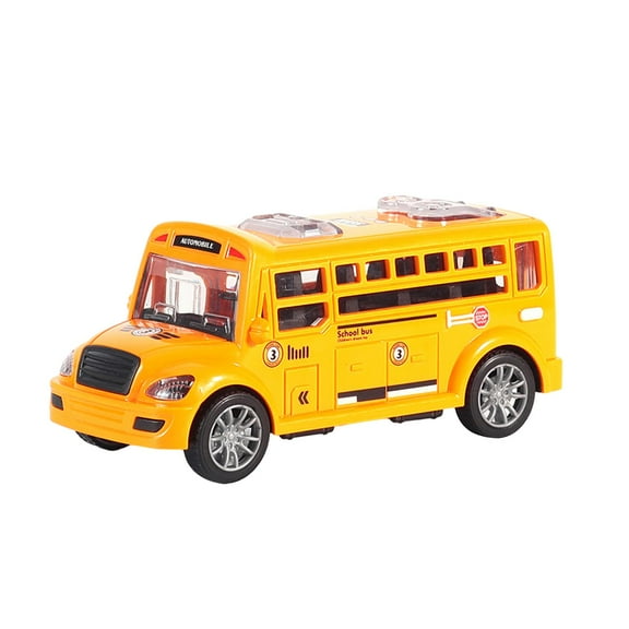 Kokiya Bus Toy Children Car Toy Inertia Car Vehicles, Pull Back Car for Kids Boys Girls Orange