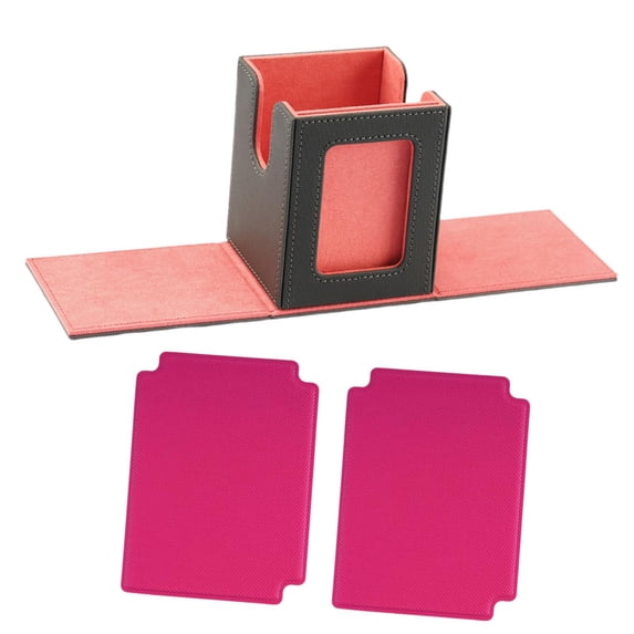 Kokiya Card Deck Box Container Collectible Game Card Protection Display Window Cards Display Case for Sports Cards Party Collectible red