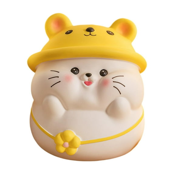 Kokiya Cat Piggy Bank Home Decoration Lovely Money Box for Boys Girls Children Kids Yellow S