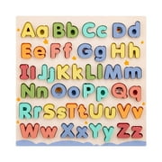 Kokiya Children Wooden Abc Letters Learning Letters Puzzle Toys Recognition Toy for Kid