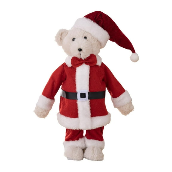 Kokiya Christmas Bear Standing Stuffed Bear for Home Winter Holiday Xmas Gift