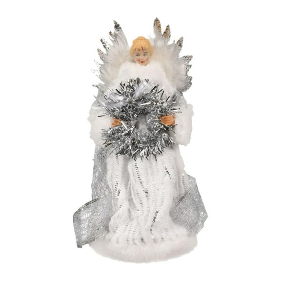 Kokiya , Christmas Decoration, Classic Reusable Angel Doll Christmas Treetop Figurine for Outdoor, Indoor A