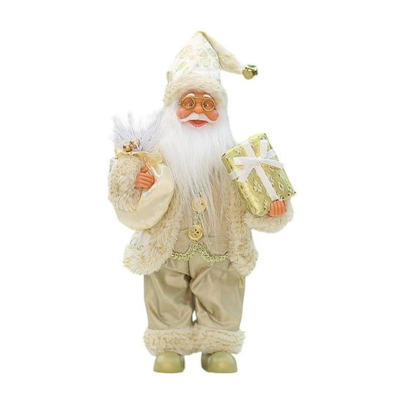 Kokiya Christmas Standing Santa Christmas Decoration for Room Tabletop Centerpieces gold