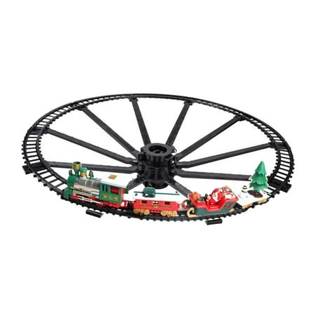 Kokiya Christmas Train Set Hanging Ornament Snowman Electric Train with Sound Light for