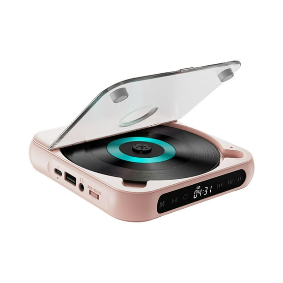 Kokiya Compact Audio Music Player and Speaker Touch Screen Portable CD Pink