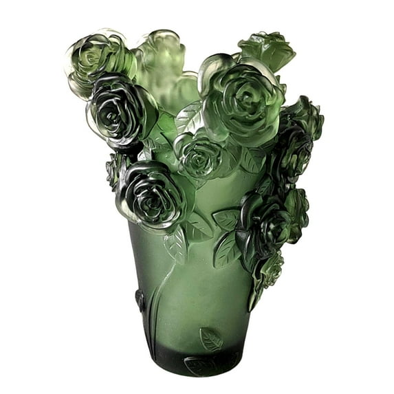 Kokiya Crystal Vase Modern Centerpieces Burner for Coffee Table Office Gray
