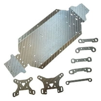 Kokiya DIY Carbon Fiber Chassis Skid Plate Replacement for 1/14 144001 144002 144010 RC and spare parts