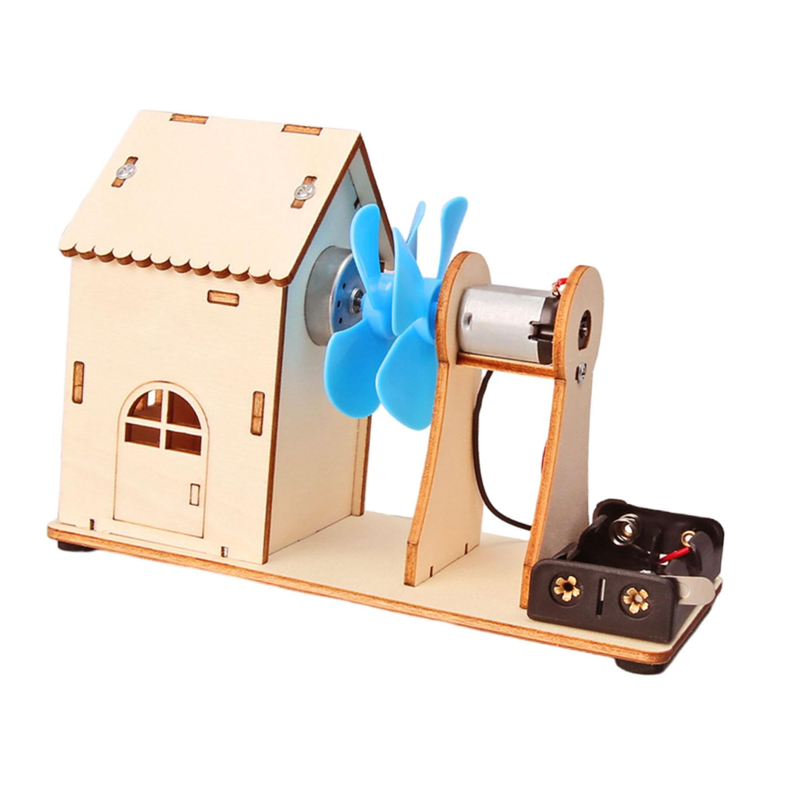 Kokiya DIY Toy Wind Generator Electronic Toy Wooden Toy Electricity ...
