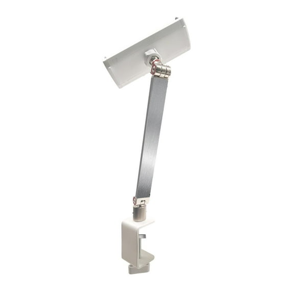 Kokiya Desk Mount Tablet Holder Phone Stand Aluminum Alloy Heavy Duty for 5.12-9.06" Easy Installation Long Arm Clamp Mount for Desk Silvery