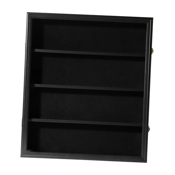 Kokiya Display Case Clear View Showcase Lockable Versatile Wall Cabinet 4 Tier