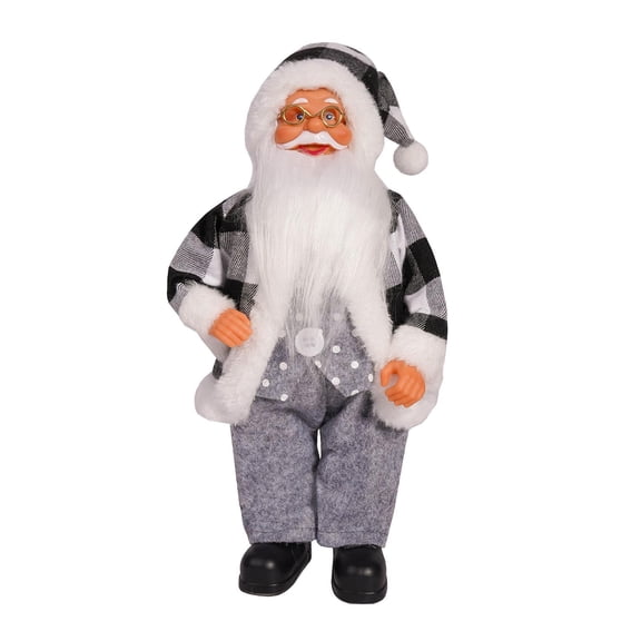Kokiya Doll Convenient Cute Holiday Decoration for Xmas Party Black white plaid
