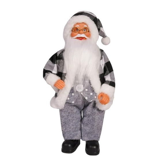 Kokiya Doll Convenient Cute Holiday Decoration for Xmas Party Black white plaid