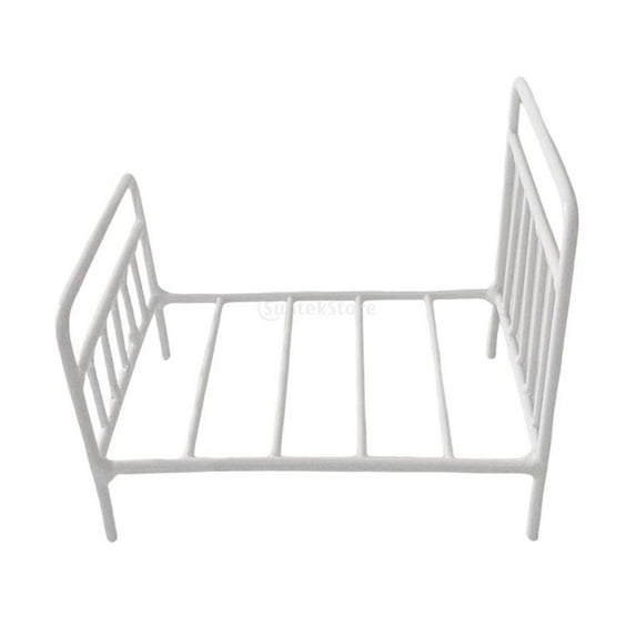 Kokiya Dollhouse Bed Single Pretend s 1/12 for Boys Children Holiday Gifts white