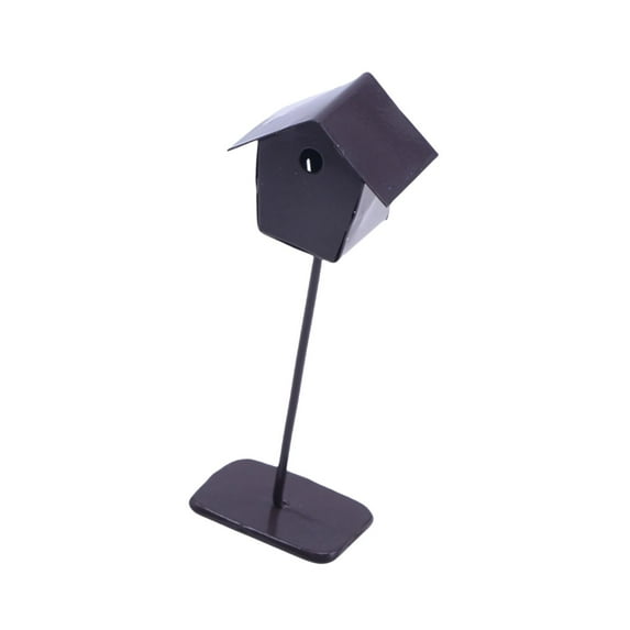 Kokiya Dollhouse Miniature Bird Nest DIY Pretend Play 1:12 Mini Fairy Garden Bird House dark brown