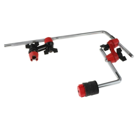 Kokiya Double Tom Mount DIY Accessory Drum Holder for Percussion Tom Drum Bass Drum A