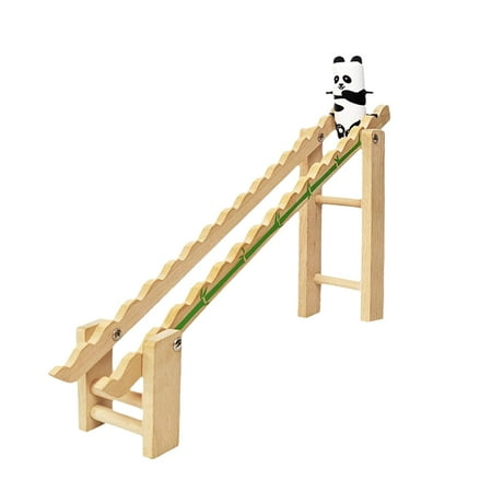 Kokiya Fun Panda Stair Climbing Toy Playful Roller Coaster Toy Slide Stairs