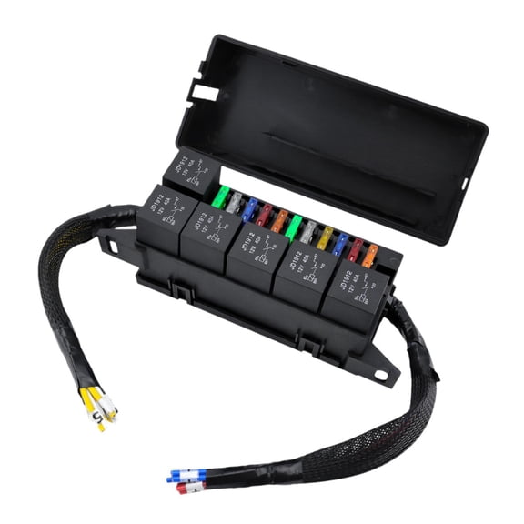 Kokiya Generic 12V Relay Box Trucks Relay Panel Component Boat 11 Way Relay Fuse Box